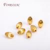 8mmX5mm 18K Gold Plated Oval Beads, Spacer beads, Striped Melon Bead For Jewelry Making Supplies Wholesale