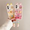 KEYSION Cute Ear 3D Cartoon Case for iPhone 11 with Bracelet Soft Silicone Shockproof Phone Back Cover for iPhone 11