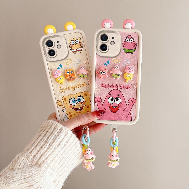 KEYSION Cute Ear 3D Cartoon Case for iPhone 11 with Bracelet Soft Silicone Shockproof Phone Back Cover for iPhone 11