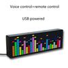 LED Music Spectrum Display RGB Colorful 1624 Segment Rhythm Light Level Voice Sensor Clock Display 384 LEDs 20 Dynamic