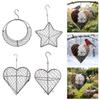 Bird Nesting House Bird Nesting Heart Holder Metal Birdhouse with Hook Hummingbird Nest Material Station for Wild Birds Outdoor