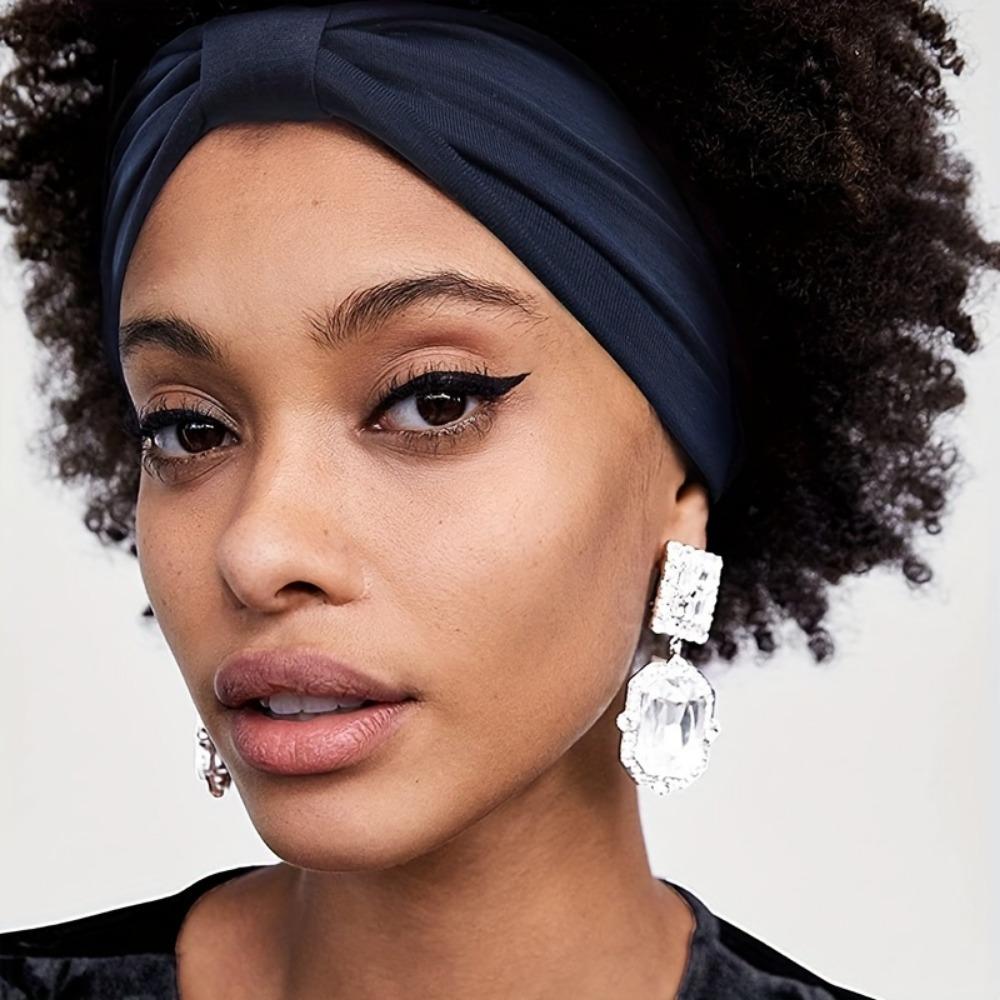 Women Solid Color Headband Yoga Knitting Elastic Hair Bands Turban Makeup Hair Hoop Vintage Headwrap Fashion Hair Accessories