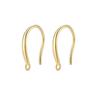 Tingxiang DIY S925 Sterling Silver Smooth Wide Earring Hooks for Handmade Jewelry.