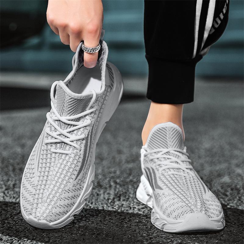 2024 Summer New Low-top Lace-up Sports Dad Shoes Fly-woven Breathable Men's Daily Casual Running Shoes Men's Shoes