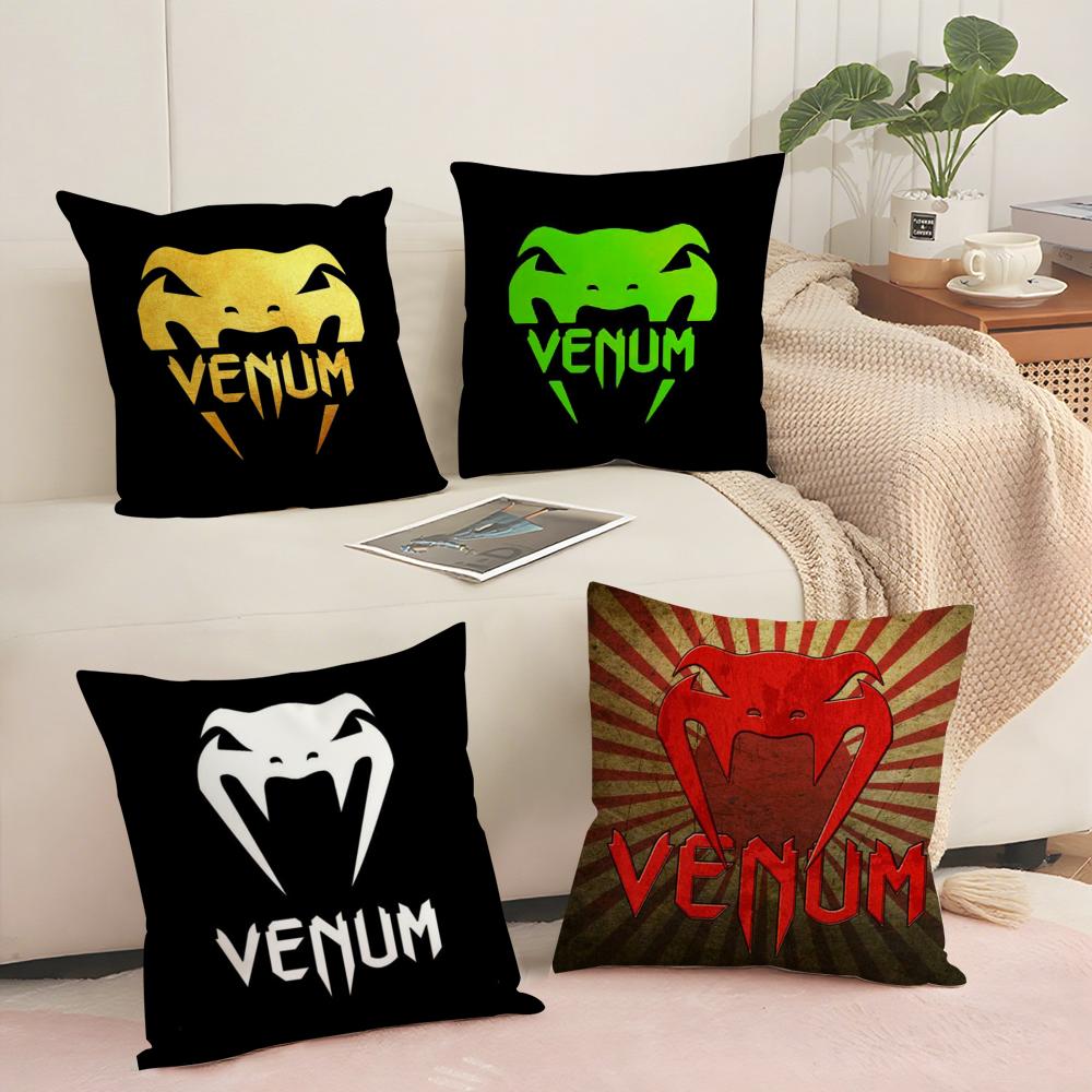 Cool V-Venum Cushion Cover Silky Short Plush Sofa Pillow Cover Hidden Zipper Soft Dustproof Case for Home Decor
