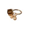 Zircon Pearl Dual-Shaped Ring: Luxurious Retro Fashion Jewelry for a Versatile, High-End Look