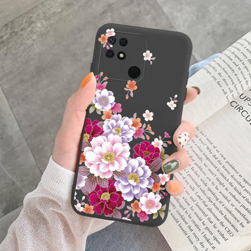 Für Redmi 10C 10 C 10A Hülle Funda Vintage Blumen Blätter Schutzhülle Weiche Capa Für Xiaomi Redmi 10C 13C 14C Bumper Case