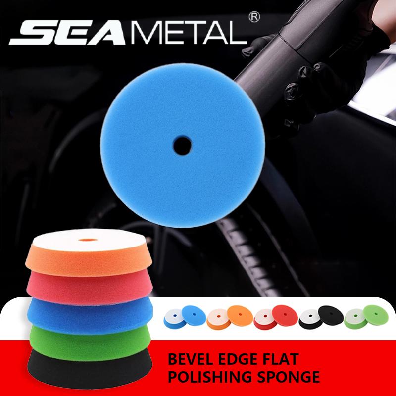 SEAMETAL 5PCS 5"/6 " Car Polishing Sponge Pads 130mm /155mm Foam Buffing Polish Pad Polishing Machine Wax Pads