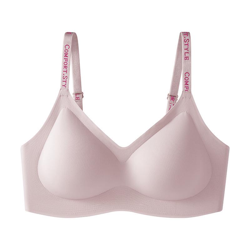 "Pink Seamless Jelly Strip Anti-Gravity Vest for Lifting and Gathering Side Breasts and Small Chest"