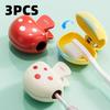 3pcs Mushroom-Design Toothbrush Cover with Dust Cap Brush Protective Cover Portable Plastic Clip for Home Travel Use Compact