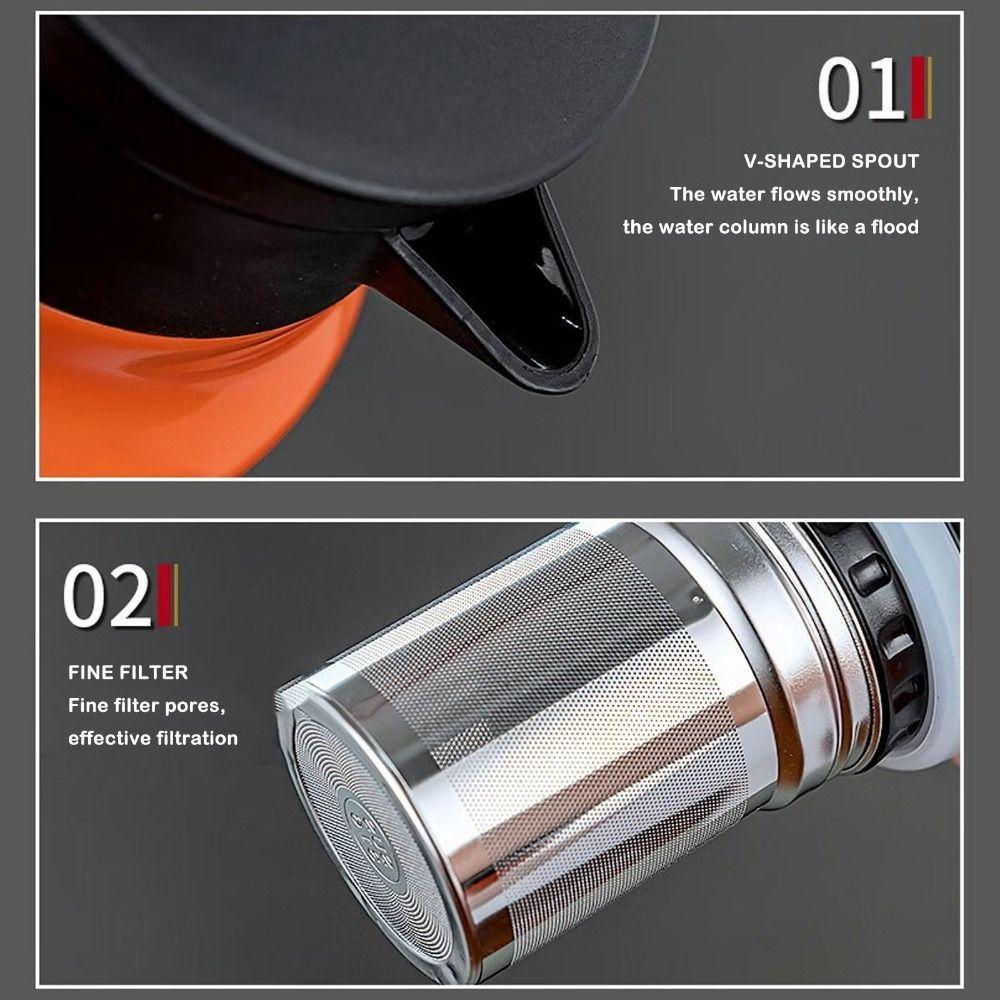 Nerezová separační konvička Velkokapacitní konvička na dušení Jednoduchá kávová konvička pro domácí použití