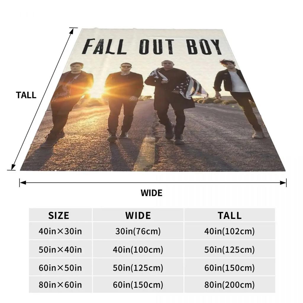 Fall Out Boy Blankets Soft Warm Flannel Throw Blanket Bedding for Bed Living room Picnic Travel Home Couch