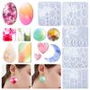 DIY Drop Earring Mold 3D Resin Pendants Moulds Fashionable Ear Jewelry Molds Silicone Material for Hand-Making Earrings