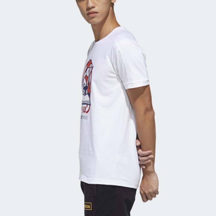 Adidas Neo Round Neck Straight T-Shirt Men Tops White GK1479