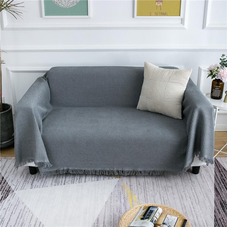 Minimalist Waffle Sofa Towel, Light Luxury Coffee Table, Wiring Blanket, Sofa Mat