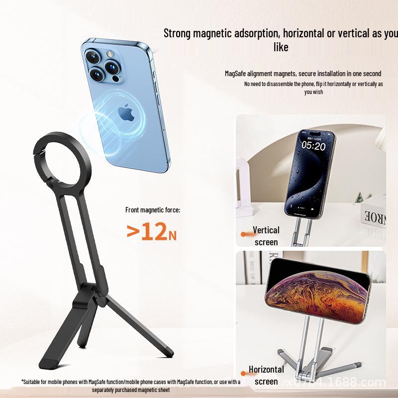 360° Rotating Magnetic Desktop Phone Holder and Tripod
