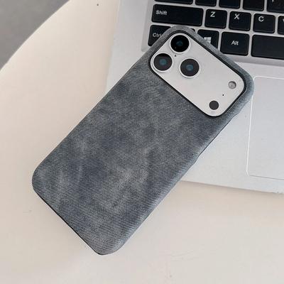 Funda Fina Sin Marco de Cuero PU con Estampado de Cowboy Para iPhone 17 Air 16 15 14 13 12 11 Pro Max Plus Cubierta Dura Helada a Prueba de Golpes