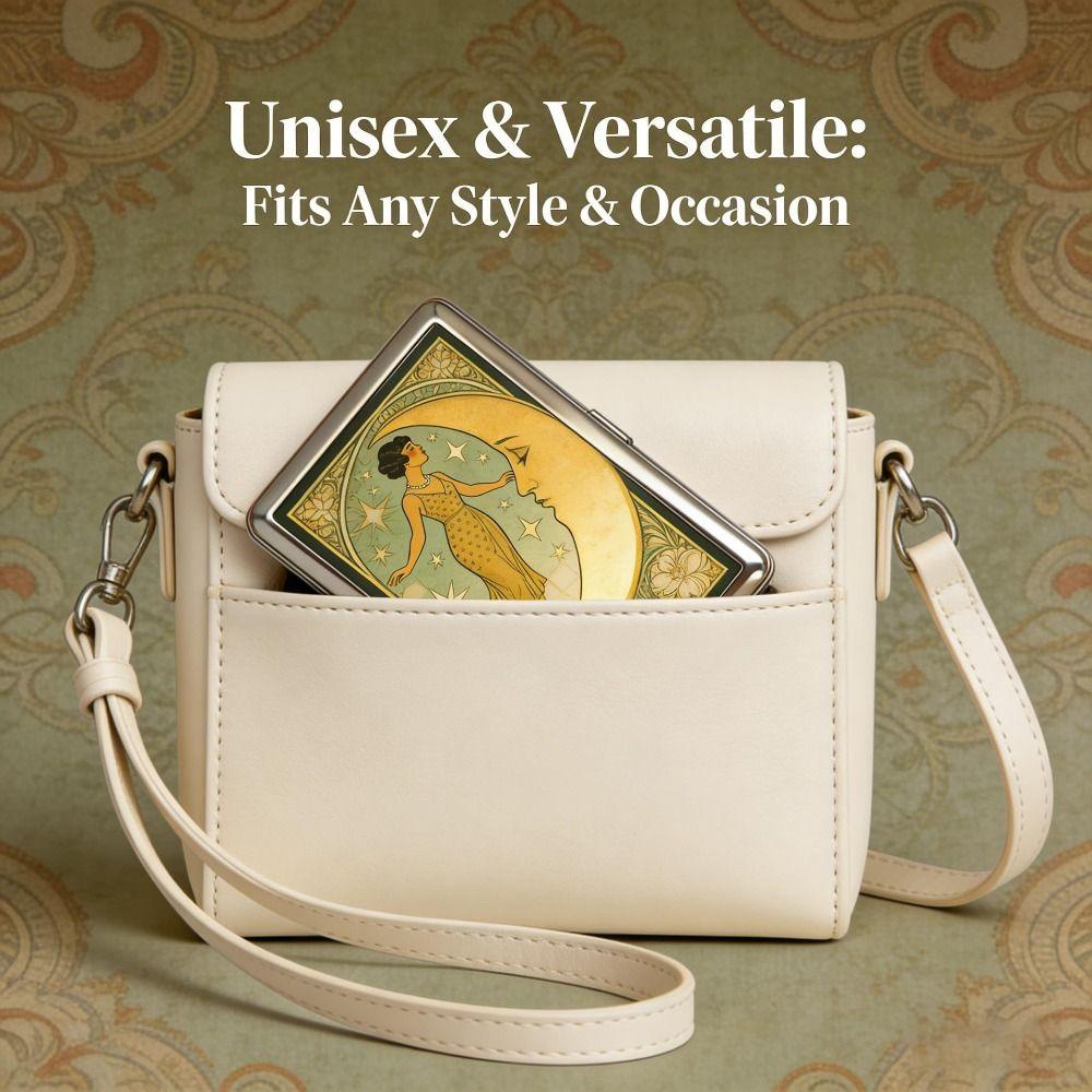 Vintage-Style Vintage Card Case Versatile Design Metal Material Metal Case Easy Snap Multi-function Card Holder
