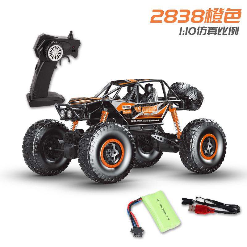 

Машинка на радиоуправлении,1:10 масштабных радиоуправляемых машинок 4x4, 2.4G вездеходный внедорожный грузовик, игрушечные подарки для мальчиков и взрослых оранжевый