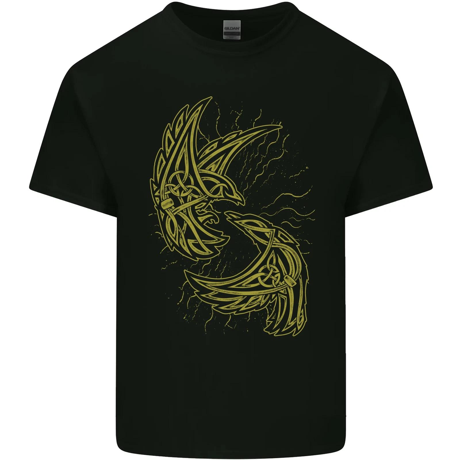 The Viking Raven Symbol Odin Ragnar Tribal Kids T-Shirt Childrens L