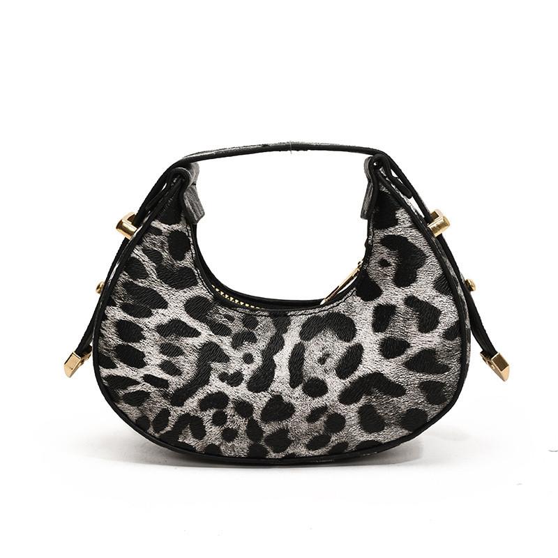 Fashionable Leopard Print Pattern Pu Satchel With Mobile Pocket For Casual Outings