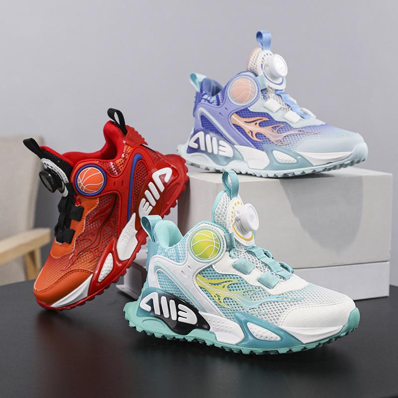 Year of the Snake Limited Red Red Flame Children's Basketball Shoes 2025 New Summer Mesh Breathable Boys' Running Shoes