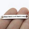 10pcs Word Charms Connector Antique Silver Color Love Dream Faith Courage Kindness Hope Connector Charms For Jewelry Making