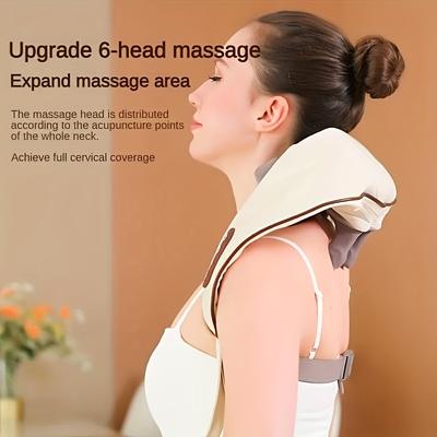 8D realistisches handähnliches Schulter- und Nackenmassagegerät mit Wärme – per USB wiederaufladbar, rechteckige Muskelmassage, Massage der Halswirbelsäule