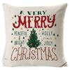 Christmas red and white elk snowflake Christmas tree linen pillow cushion cover home pillow cover European style