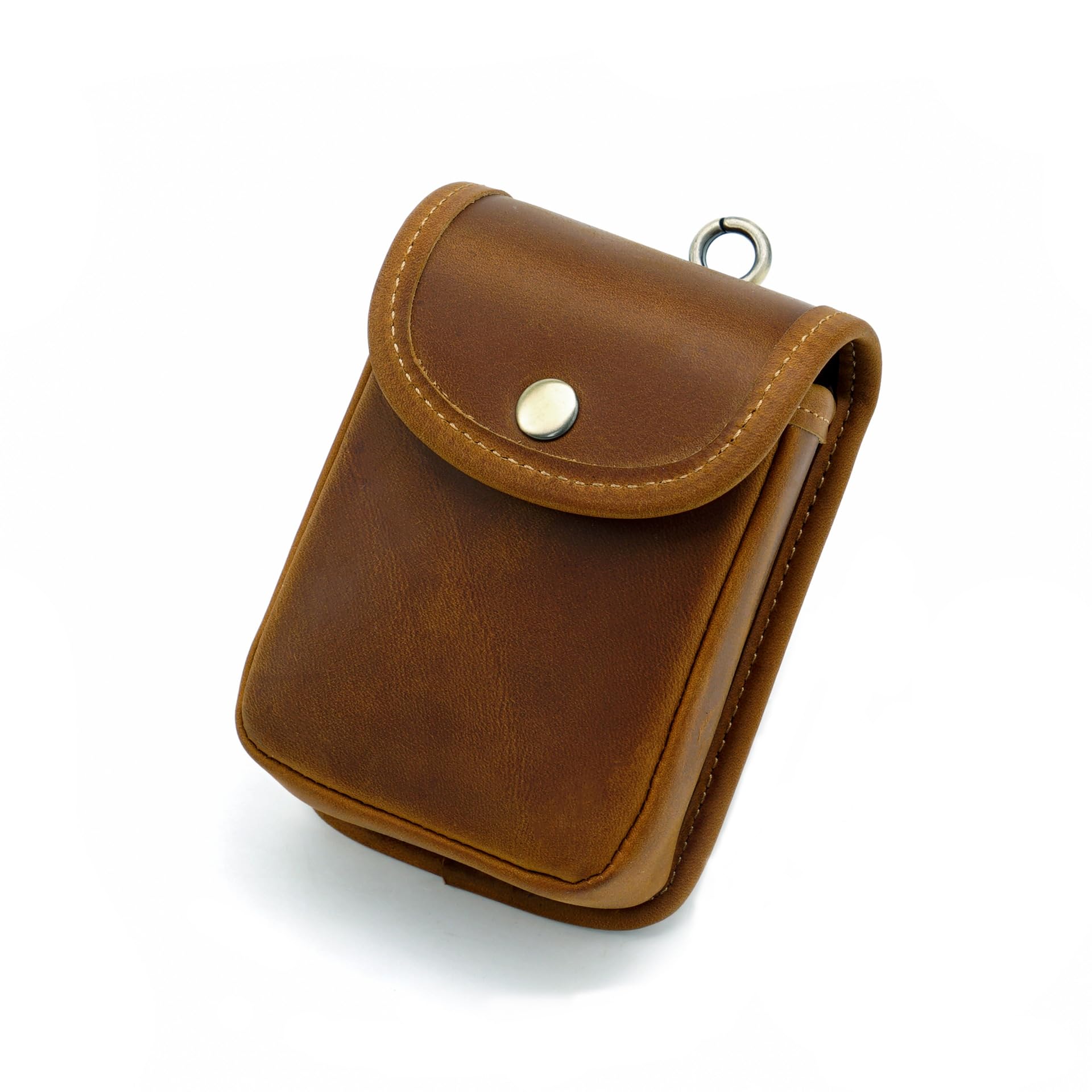 

Whatna Natural Cowhide Leather Coin Coin Mini Carabiner Belt Mini Waist Thick with Earphone Storage Case Purse, Case, Men s & Women s 2-Way Sacoche,