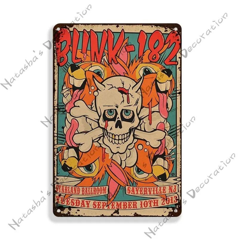 Blink-182 Retro Band Metal Sign, Vintage Music Poster 30x20cm 30