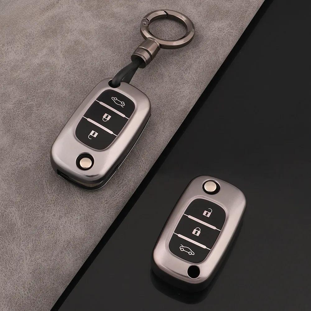 Tpu Flip Car Key Case Cover For Renault Fluence Clio Megane Kangoo Lacia Lada Largus Kalina Granta Vesta X-Ray Benz Smart Fortwo