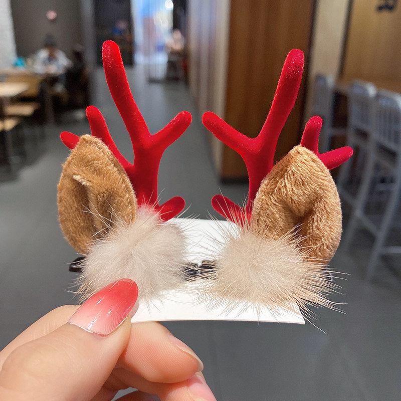 Mori Style Christmas Antler Hair Clips: Cute Fairy Hairpins for Women’s Festive Photos
