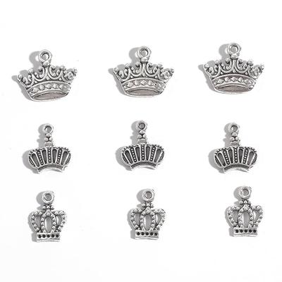 20/50Pcs Alloy Small Crown Accessories For Jewelry Component Making DIY Necklace Bracelet Charm Decoration