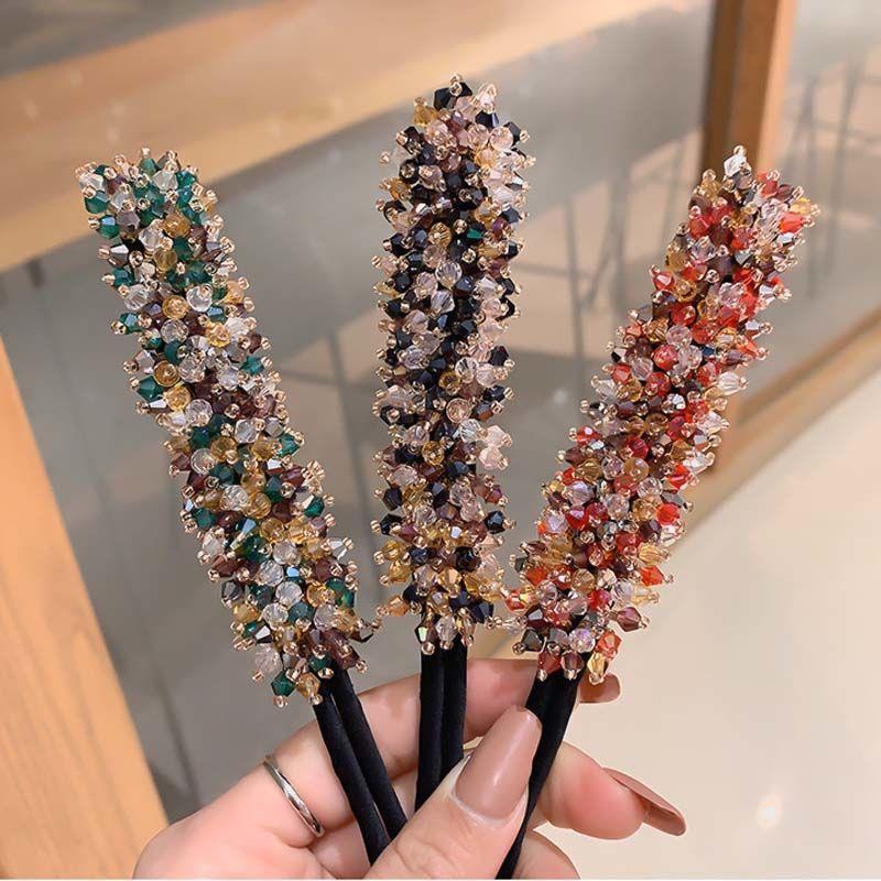 Crystal Ball Head Hair Curler - Versatile Braided Hair Accessory for Creating Fluffy Flower Bud Styles