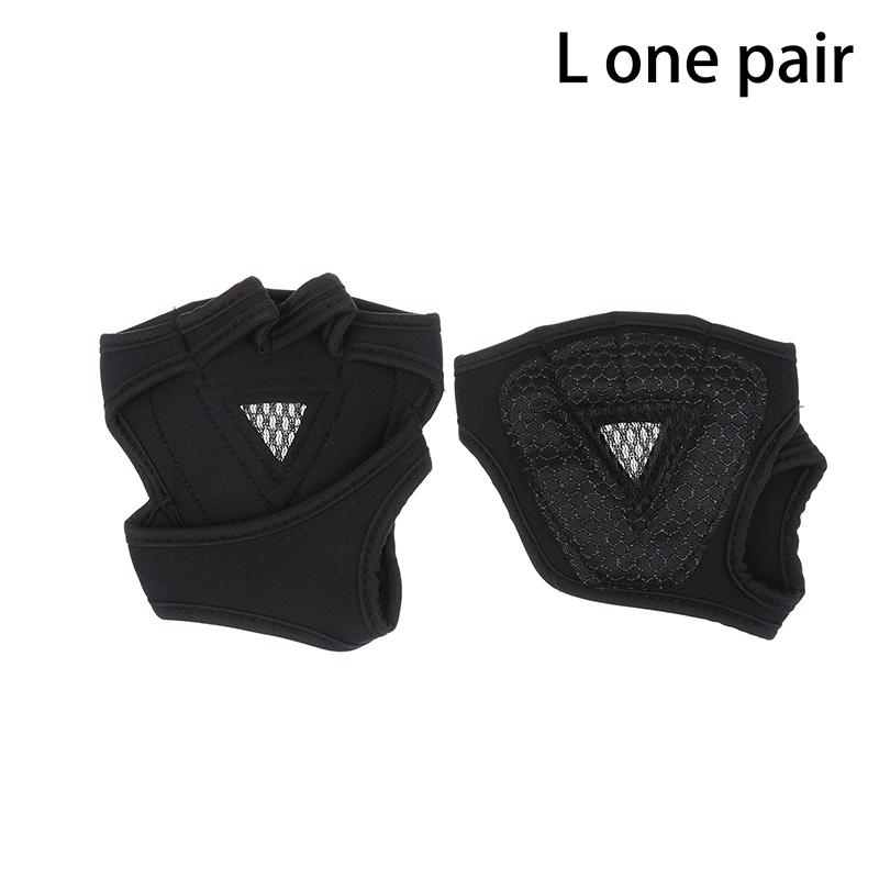 

1 пара перчаток для защиты рук, запястий и ладоней, перчатки для тренажерного зала, фитнеса, тяжелой атлетики, спортивной поддержки, с половиной пальцев, нескользящие, для запястий и пальцев L