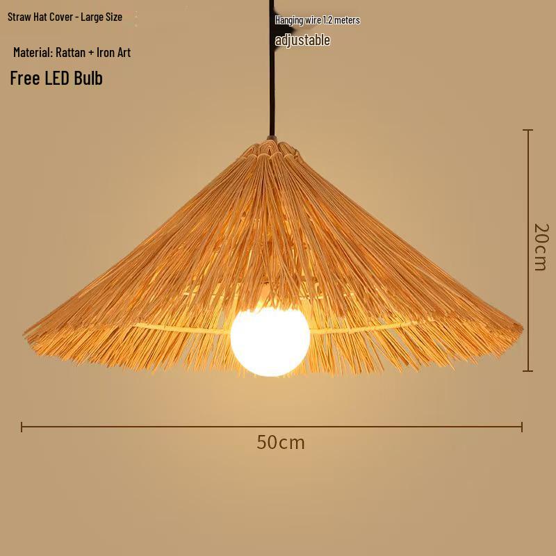 Bamboo Weaving Pendant Lamp - Zen Tea Room & Restaurant Lighting, New Chinese Style Rattan Lantern