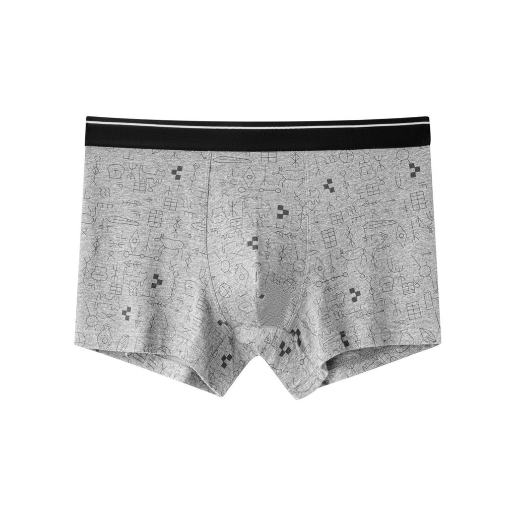 Men's Soft Cotton Underwear Men's Sports Plus Size Printed Underwear