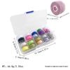 Multi-Specification Household Bobbin Set: Colored Transparent and Metal Bobbins with Thread