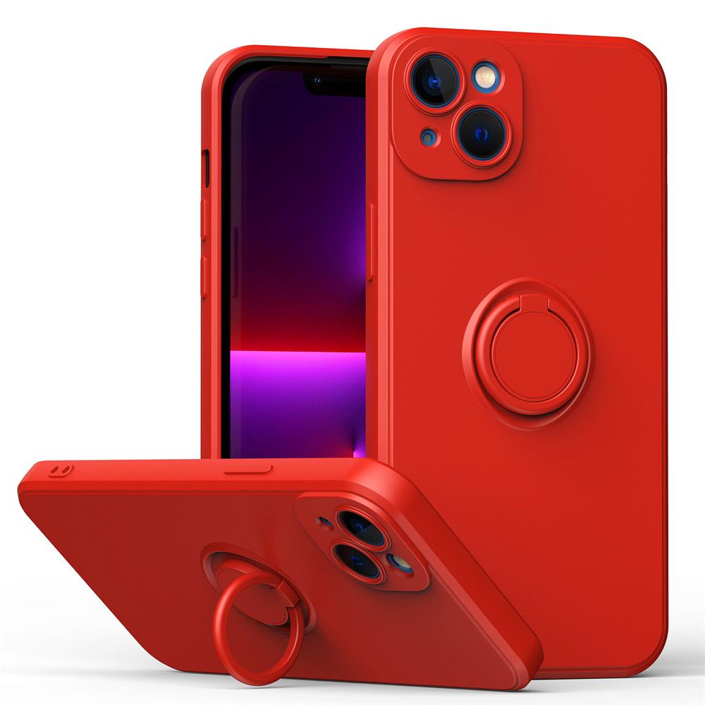 Liquid Silicone Magnetic Cases For For Iphone 1 14 13 12 11 Pro Max XS XR 6 6s 7 8 Plus SE Soft Cover With Ring Holder
