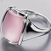 European & American Fashion Pink Crystal Copper Ring - Versatile Commuter Jewelry
