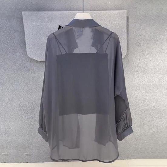 Women's Spring Summer Shirt Sheer Summer Shirt Loose Large Size Shirt