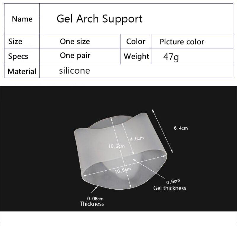2 st Original Gel med Hålfotsstöd Mjuka Gelärmar För Plantar Fasciit Stöd Plattfot Vårdverktyg