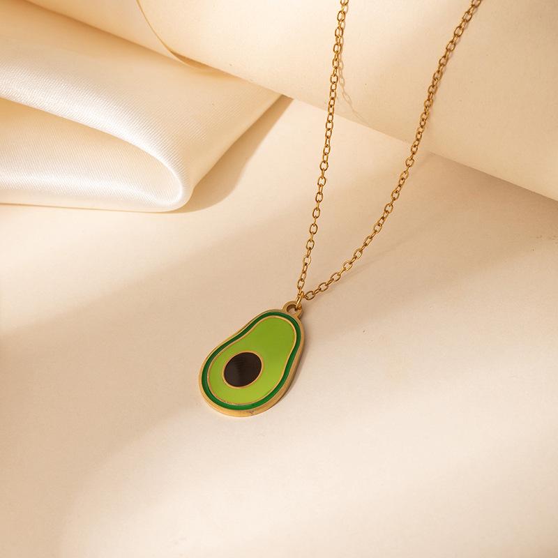 Cross-Border Fruit Necklace: Strawberry & Pineapple Pendant - Simple Women's Clavicle Chain