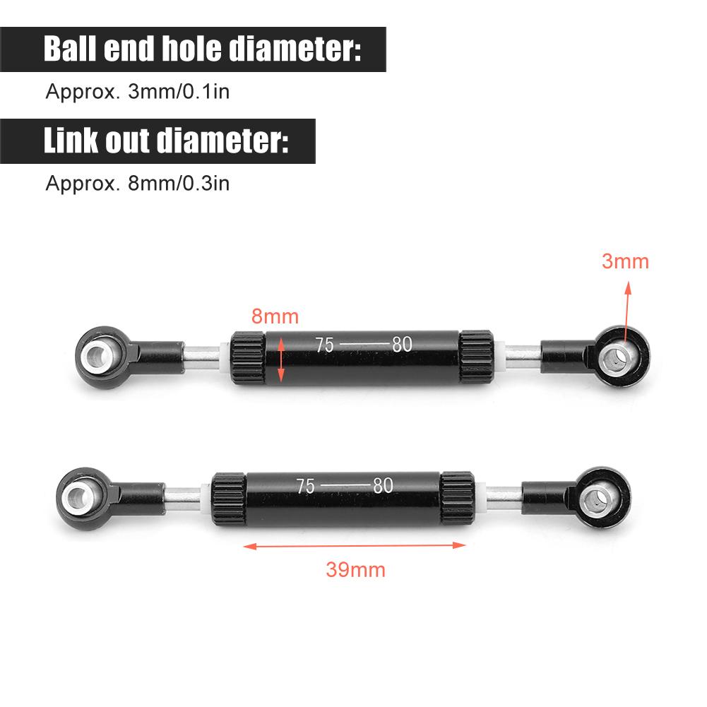   Servos Pull Rod-Steering Lever Accessory for SCX10 D90 1/10 RC Car(75-80mm )