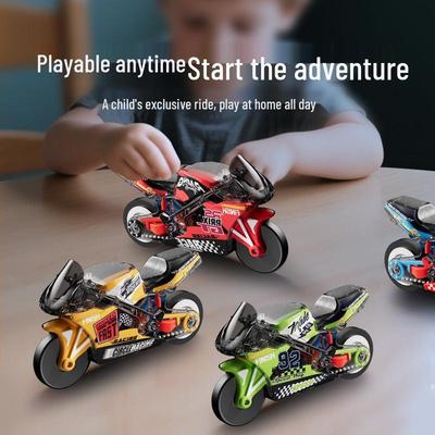 Flint Inertial Motorcycle Keychain: Durable, Drop-Resistant Toy Model for Kids
