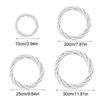 10-30CM Home Window Door Xmas Party Decorations Vine Ring White Wreath Christmas Rattan Ring Wreath Wicker Garland Hanging