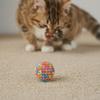 Interactive Cat Toys, Wool Crocheted Ball, Bite-Resistant Teaser Ball for Scratching Chasing, Plush Safe Toy for Cats