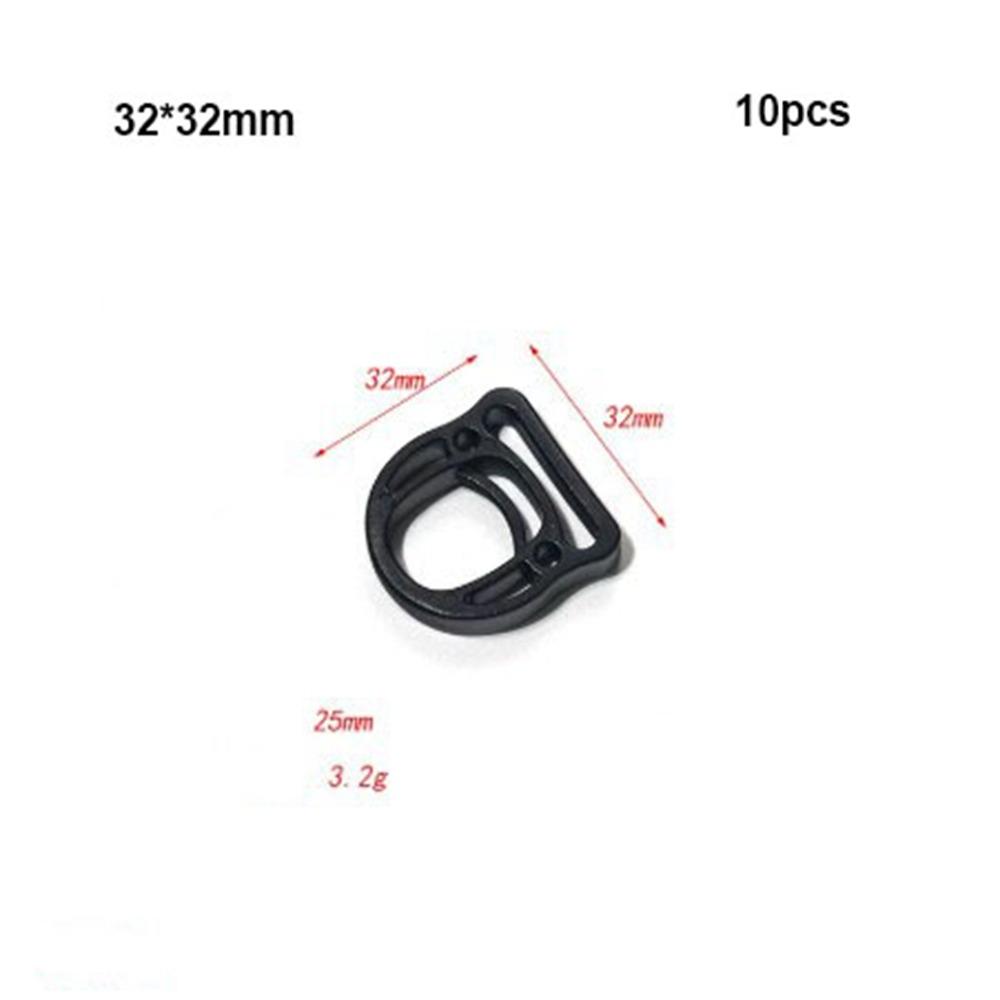 10pcs Black Durable Rope Adjustment Buckle 12~50mm Strap Webbing Buckle Luggage Accessories