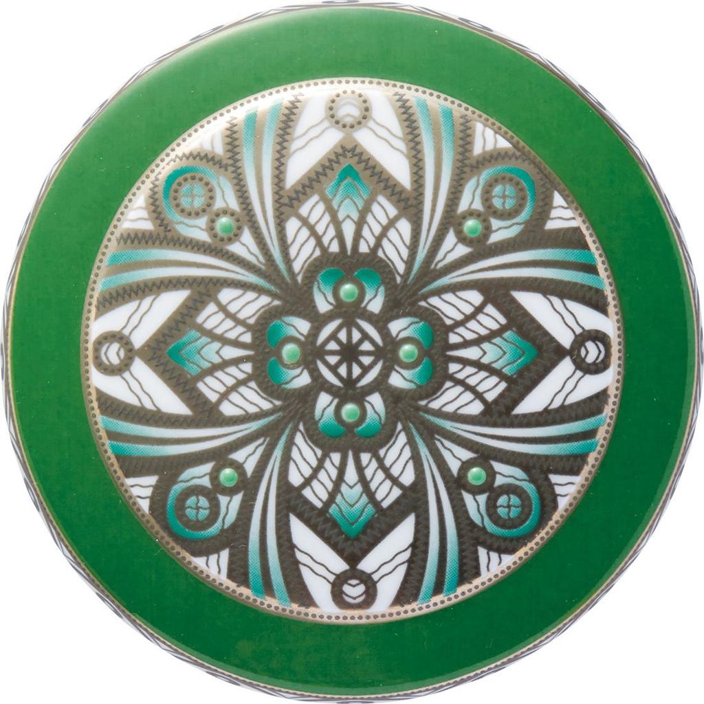 Noritake Lidded Container, 8.6cm x 2.8cm, Home Accessories, Deco Green, Bone China, T55019/H-887